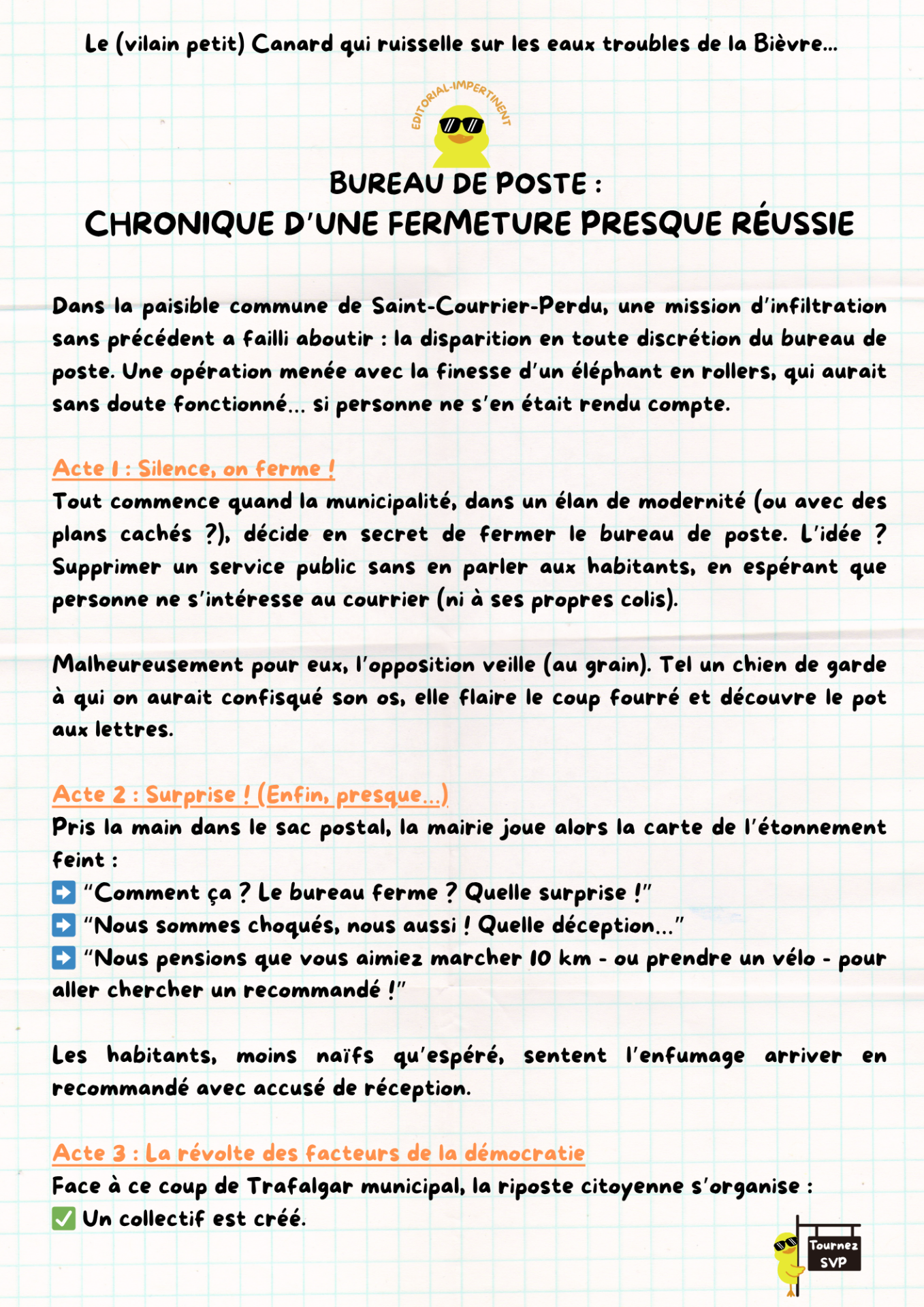 Flash info la poste page 1 corrige e juin 2025